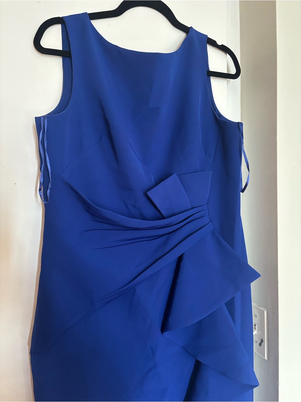 Eliza J Royal Blue Sleeveless Cascading Ruffle- Maxi Dress - Picture 4 of 7